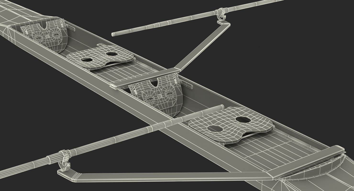 Pair Sweep Rowing Boat 3D