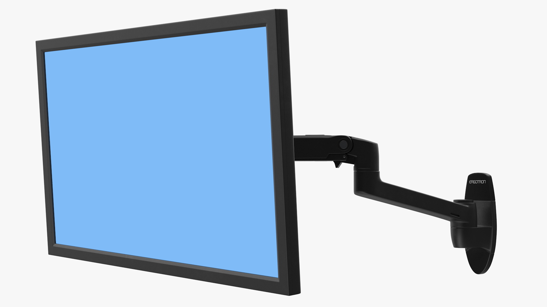 3D Mount Monitor Arm Ergotron LX Dark Grey Rigged
