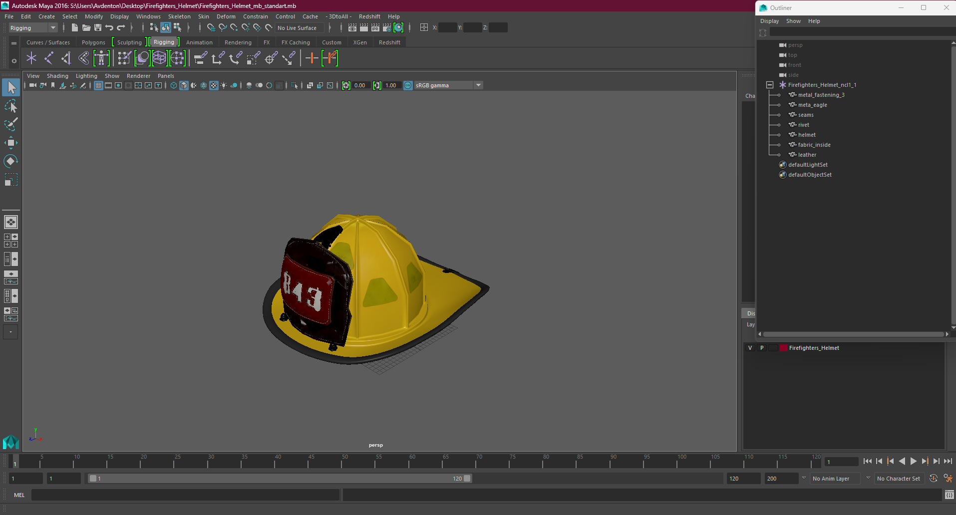 Firefighters Helmet 3D model
