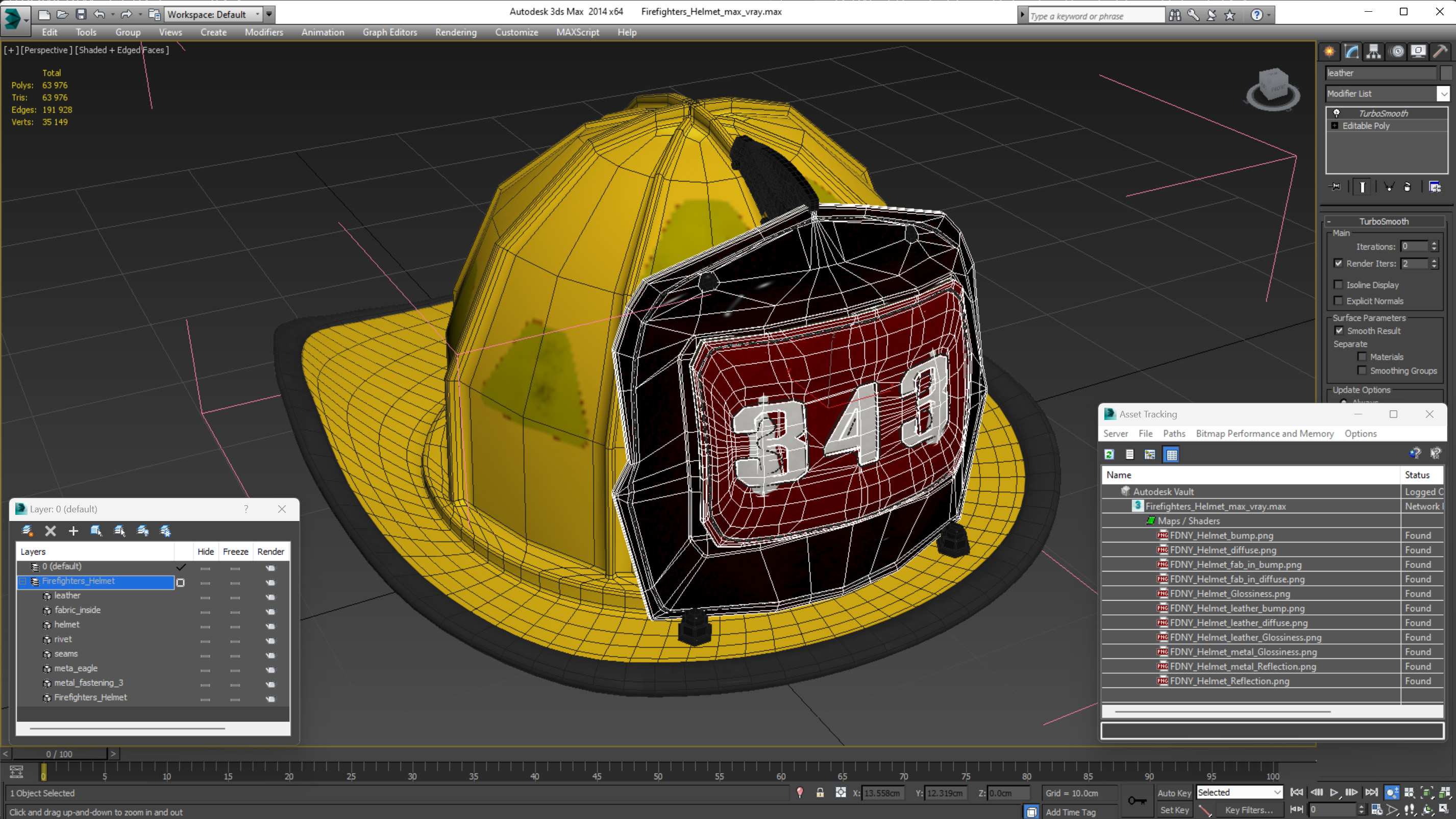Firefighters Helmet 3D model