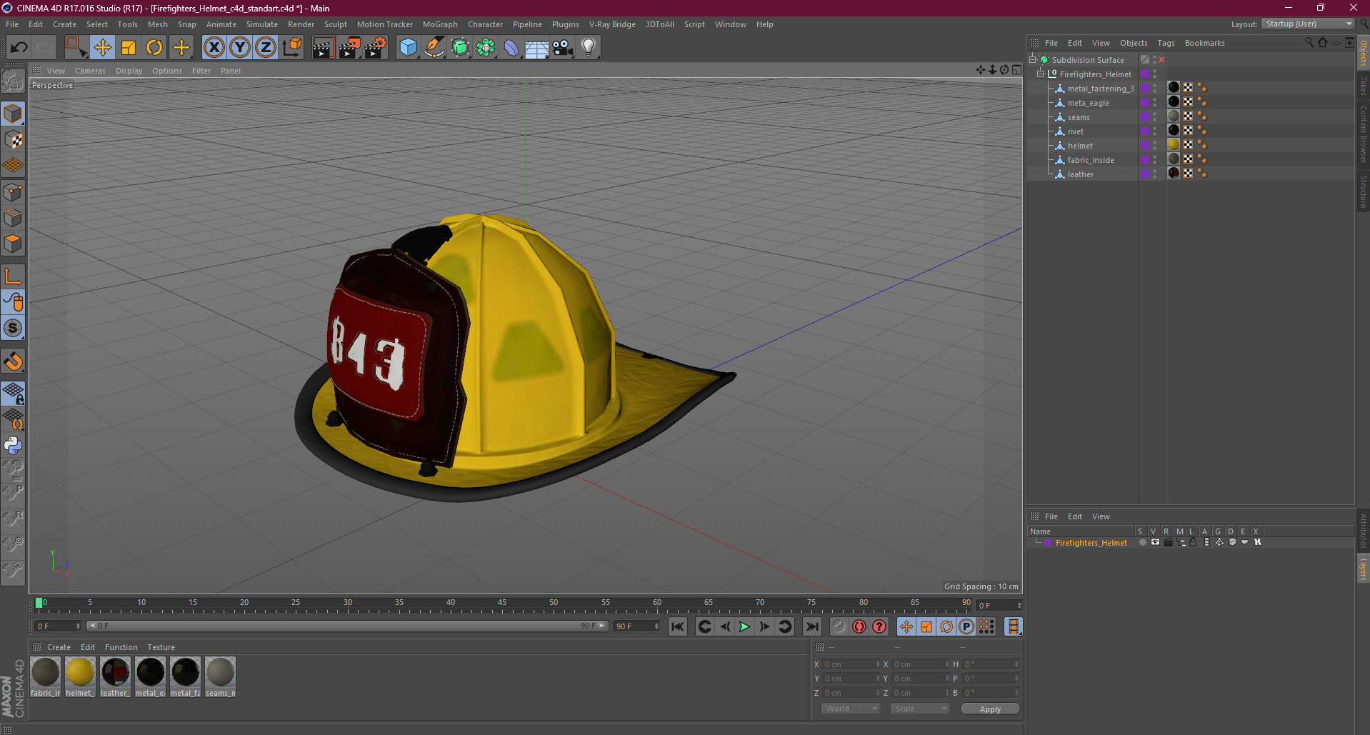 Firefighters Helmet 3D model