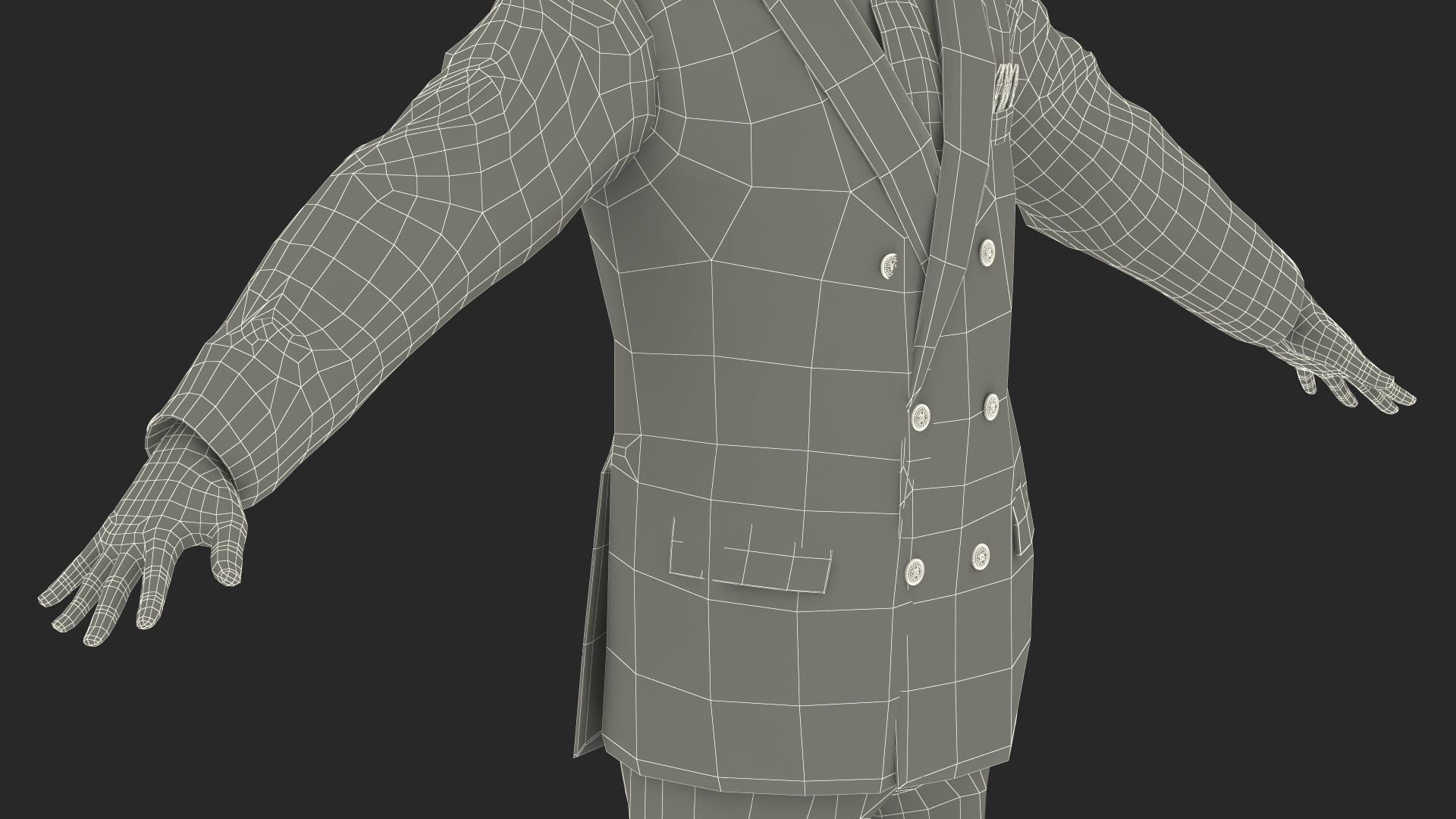 3D Stylish African American Business Man Fur