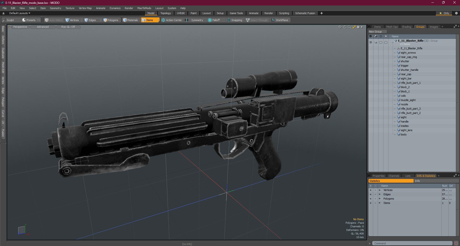 3D E-11 Blaster Rifle model
