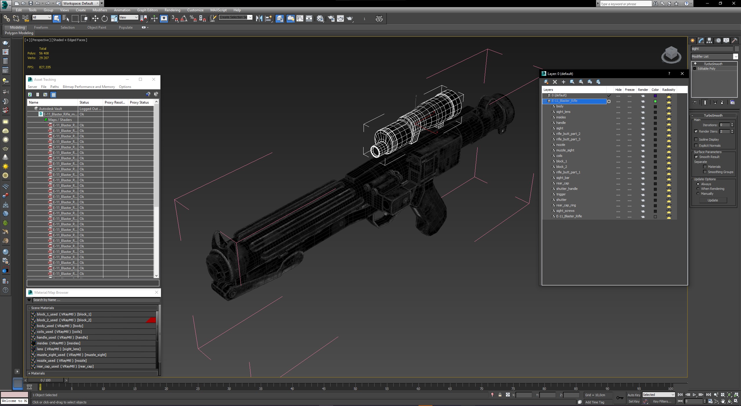 3D E-11 Blaster Rifle model