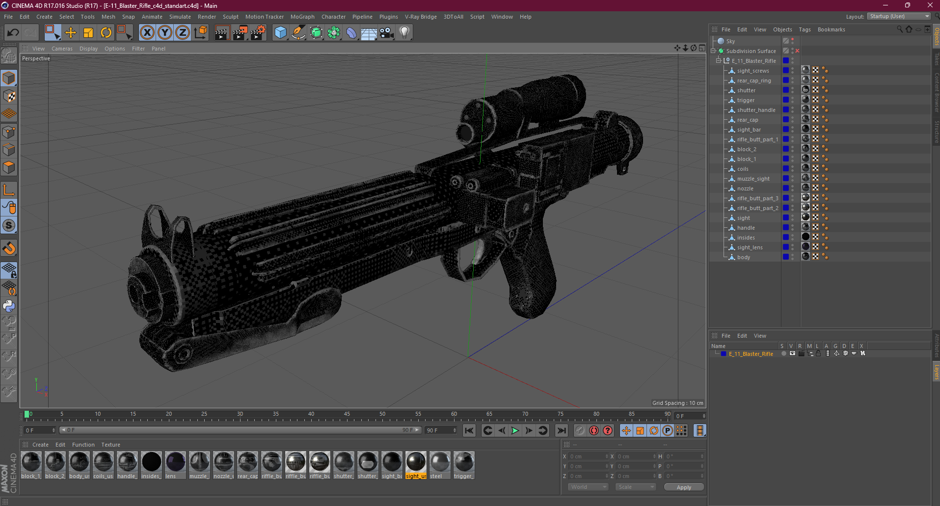 3D E-11 Blaster Rifle model
