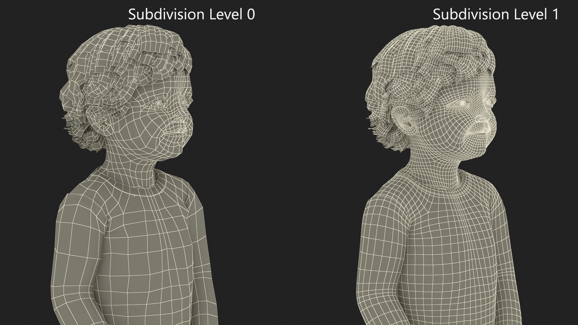 Toddler Aged 1 Year in Pajamas Standing Pose 3D model