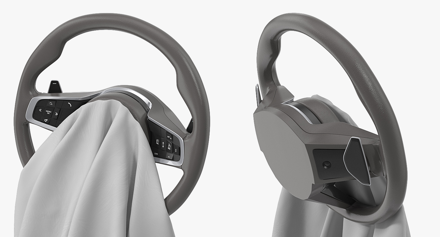 3D Steering Wheel with Used Airbag