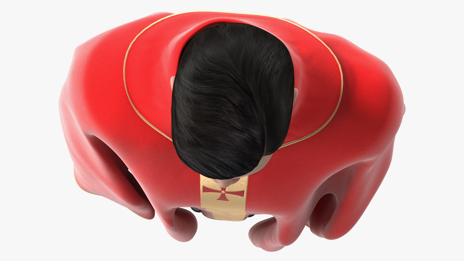 3D Clergyman with Liturgical Vestment Red Robe model