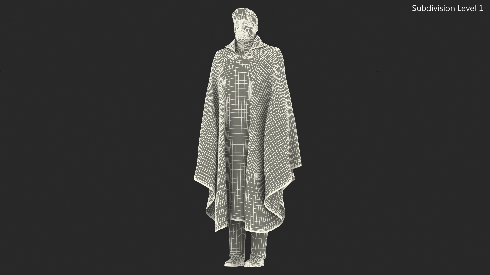 3D Clergyman with Liturgical Vestment Red Robe model