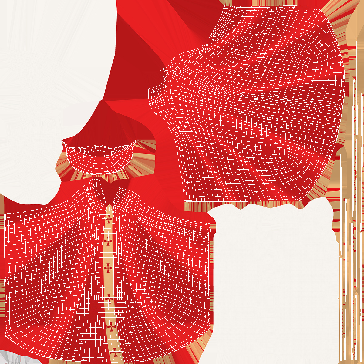 3D Clergyman with Liturgical Vestment Red Robe model