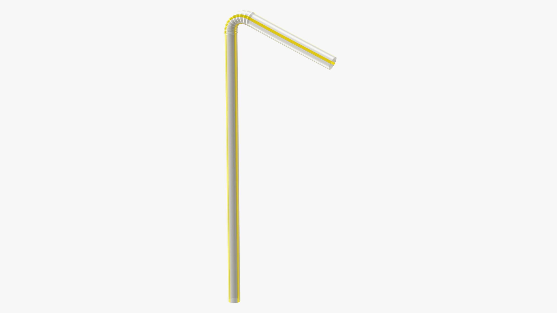 3D Bendy Plastic Drinking Straw Striped
