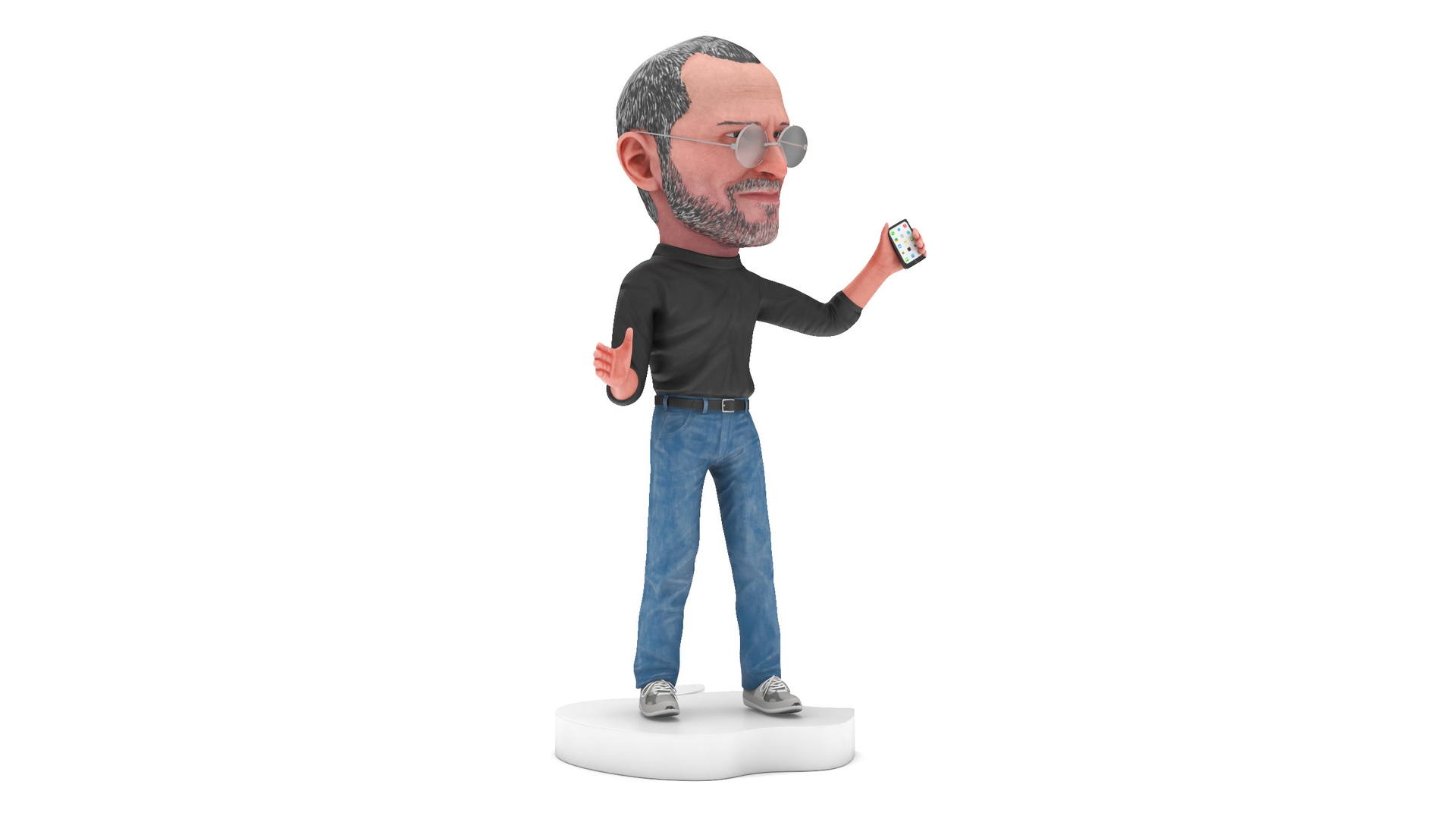Steve Jobs Figurine Presentation Pose 3D