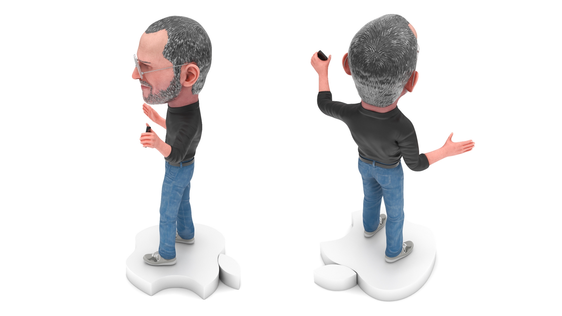 Steve Jobs Figurine Presentation Pose 3D