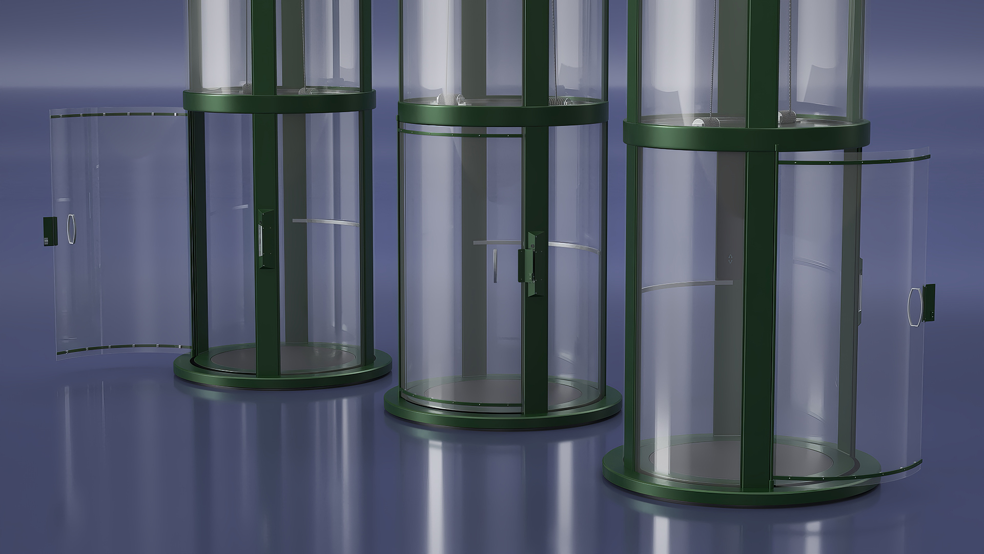 3D Petite Glass Lift Green model