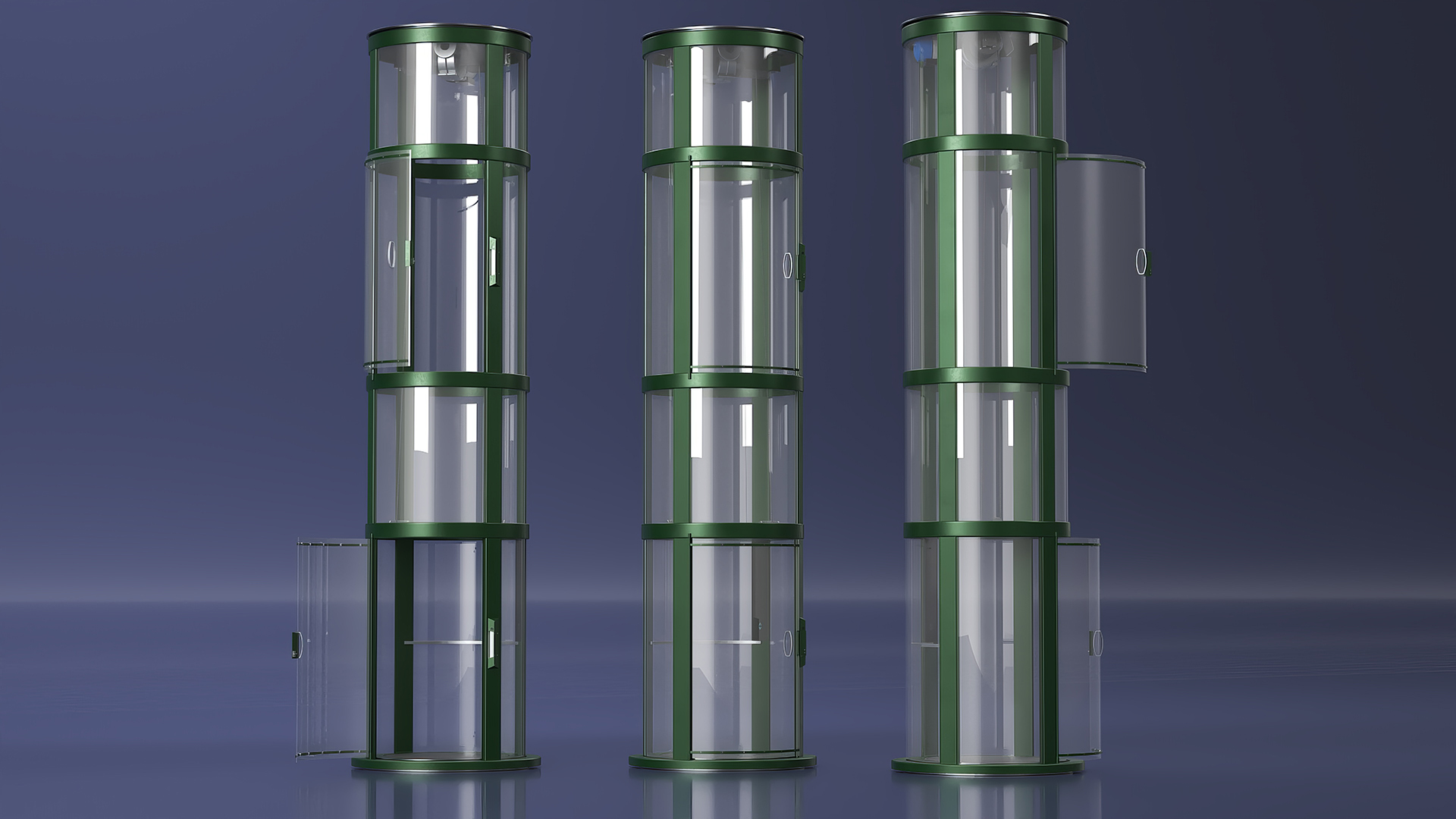 3D Petite Glass Lift Green model