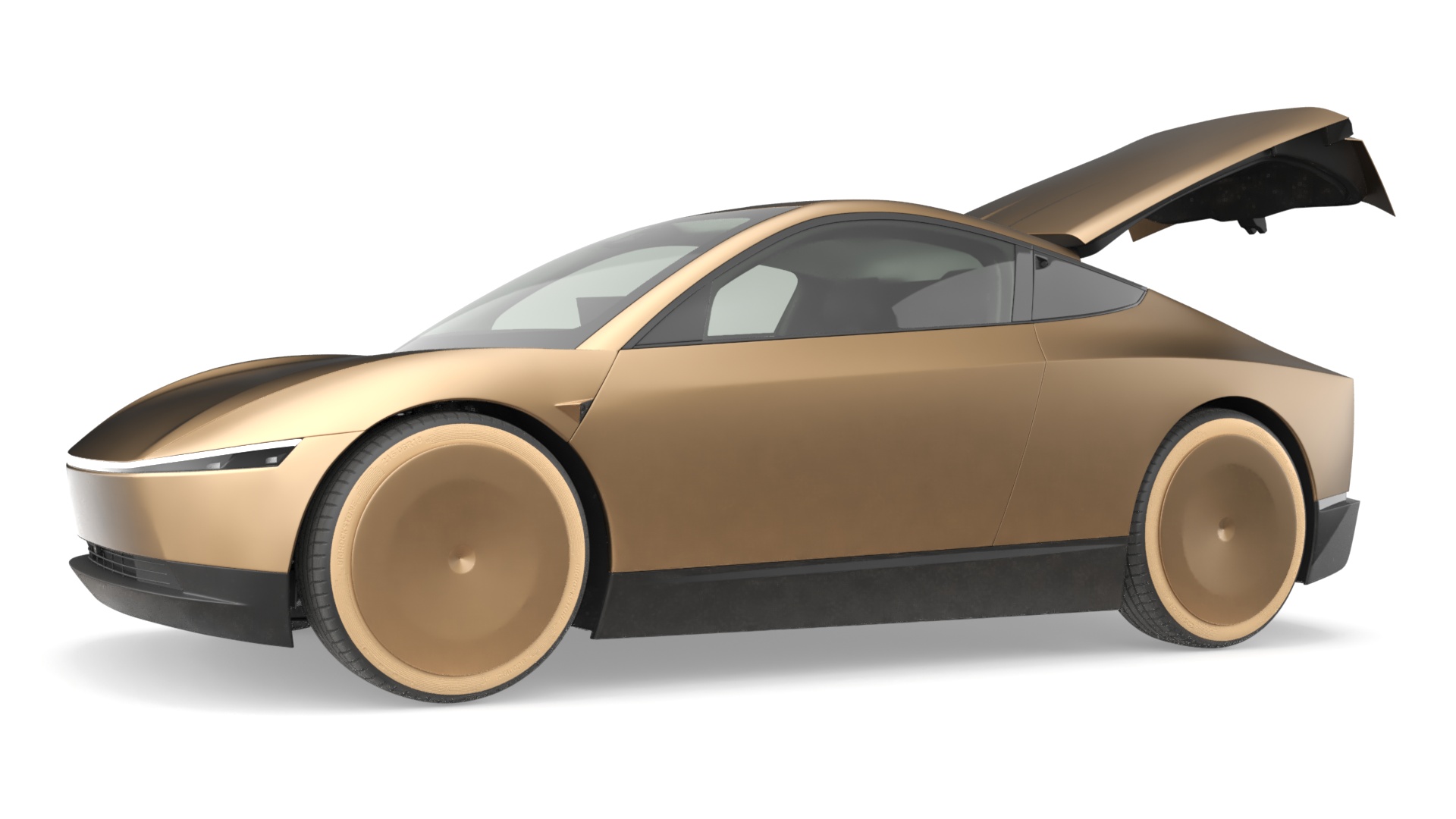Tesla Cybercab Robotaxi Rigged for Maya 3D model