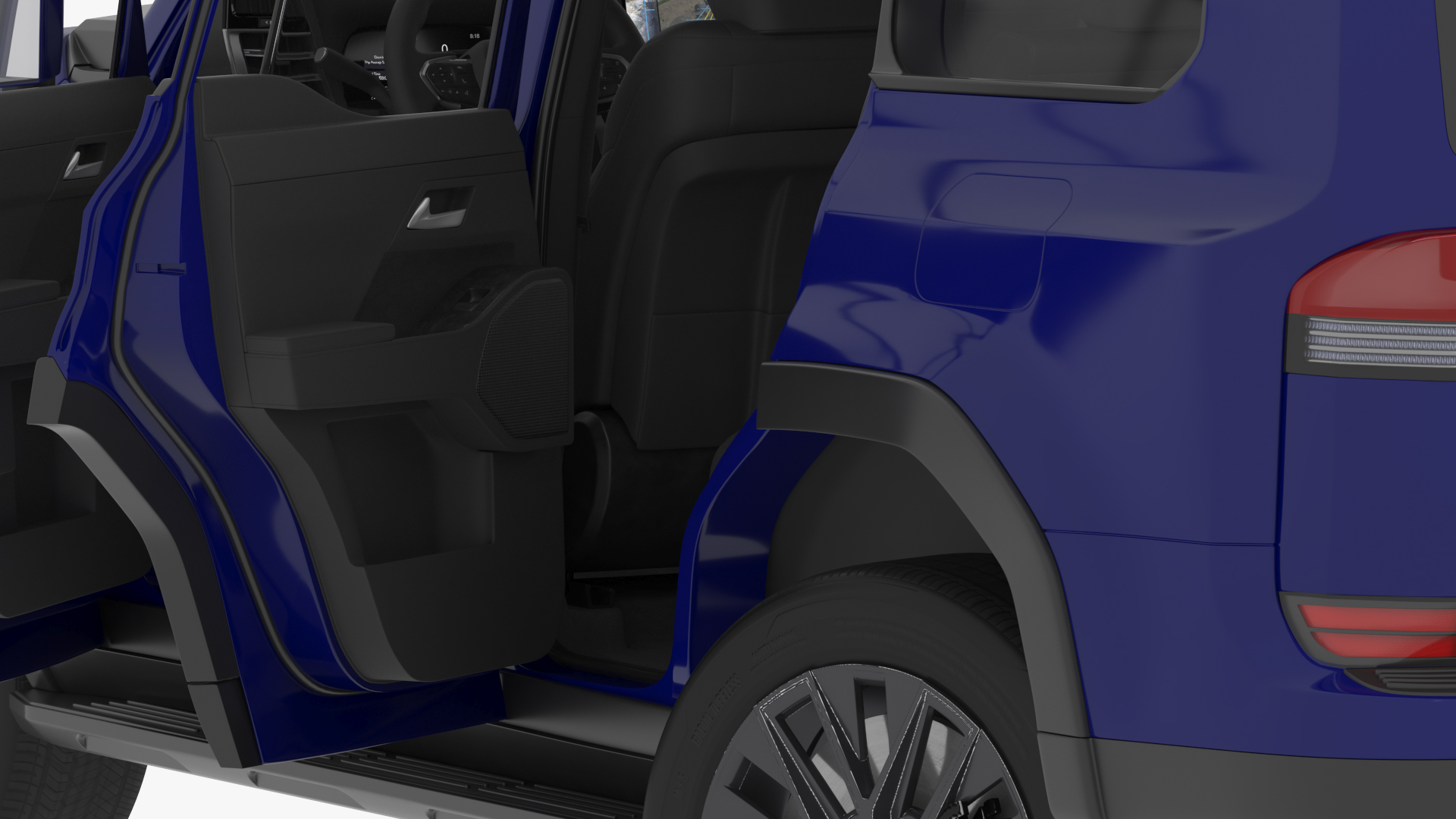 3D Modern SUV with Camping Trailer