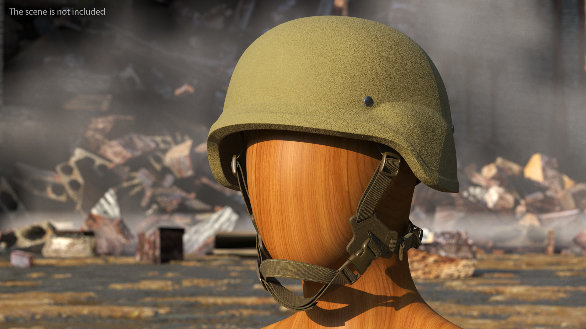 3D Kevlar Marine Lightweight Helmet Brown model