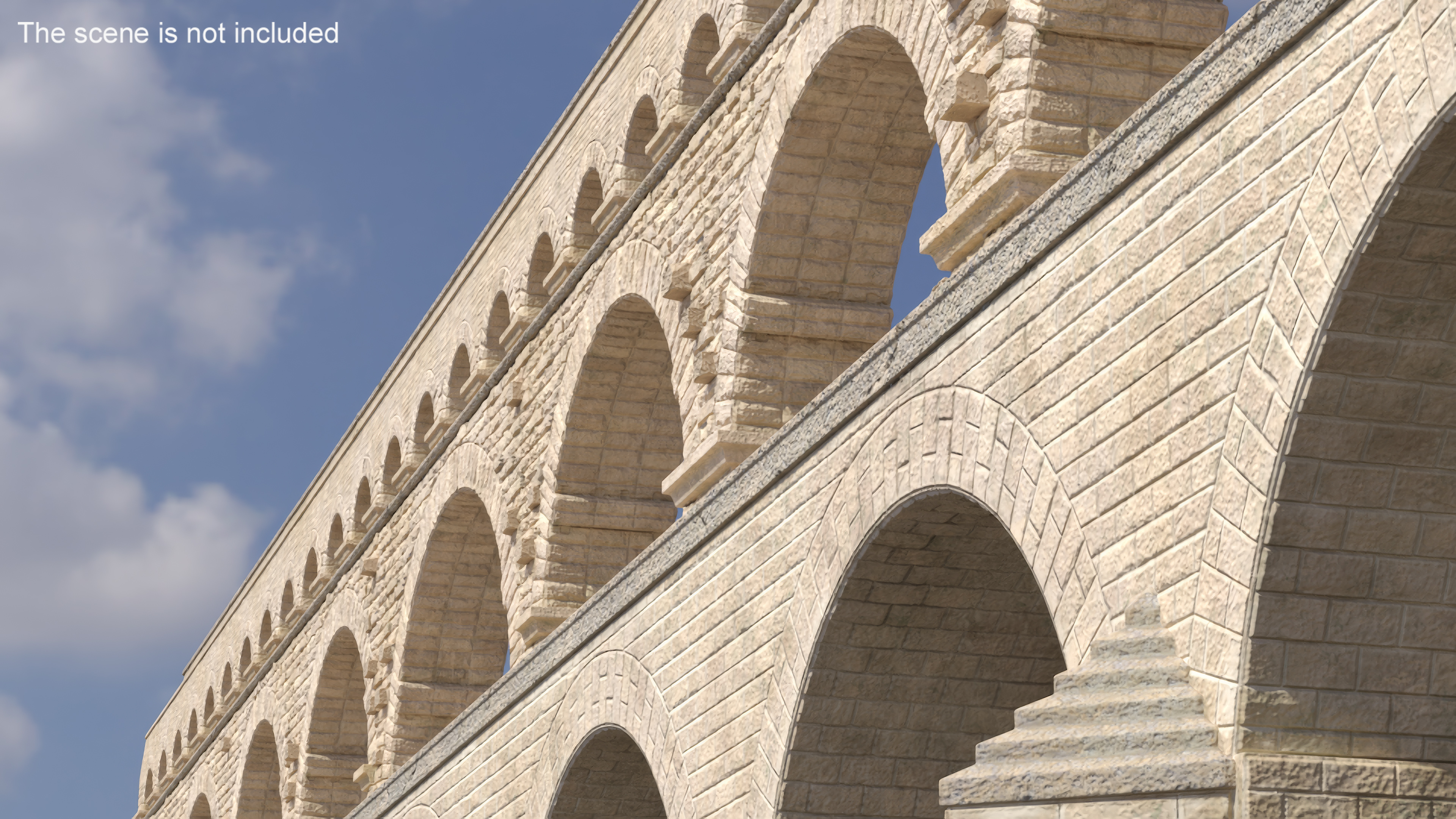 3D Pont du Gard Aqueduct