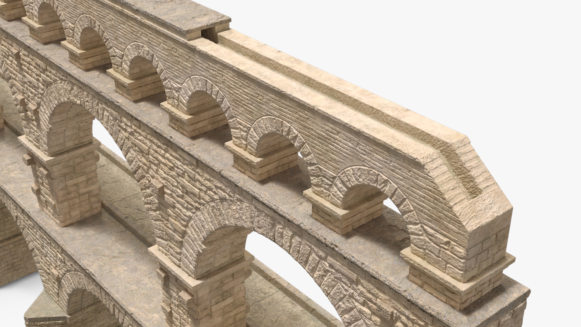 3D Pont du Gard Aqueduct