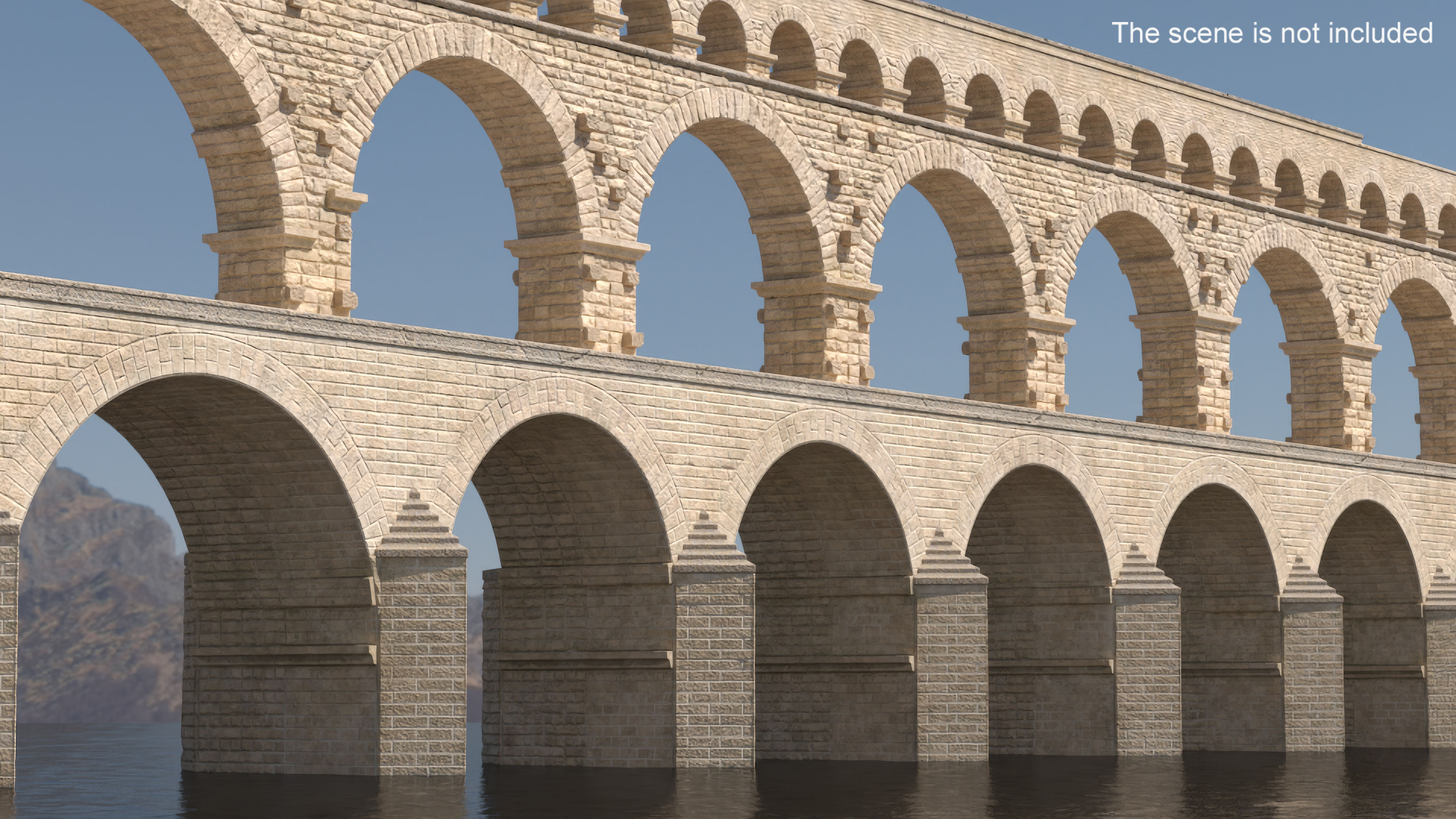 3D Pont du Gard Aqueduct