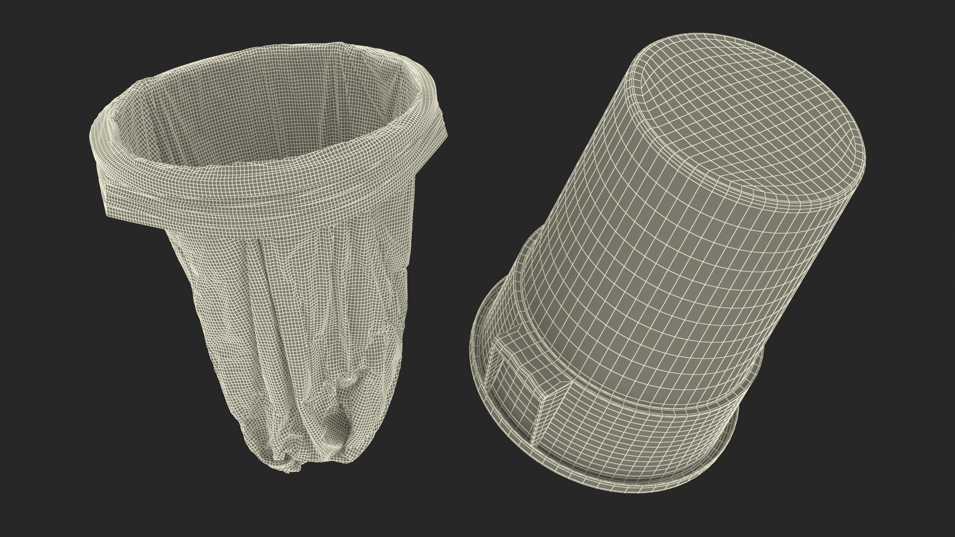 3D Full Trash Bag in a Can model
