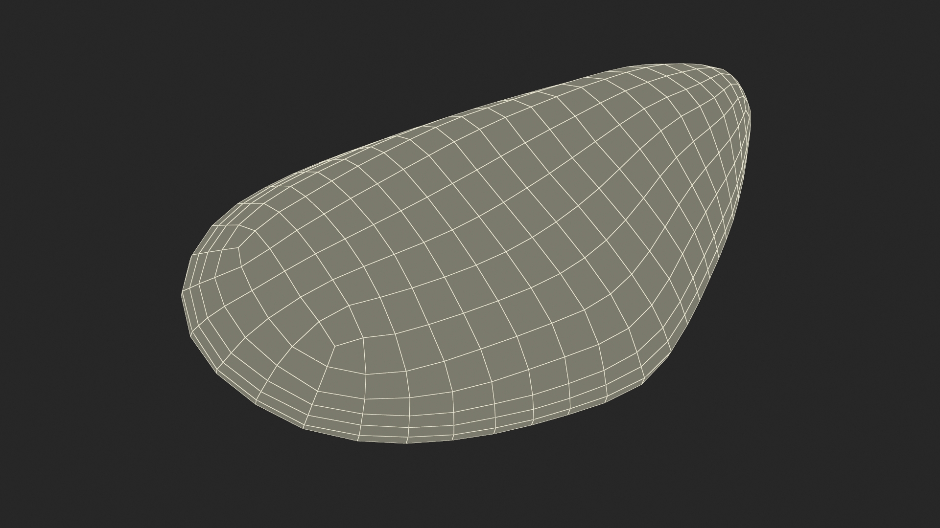 Closed Green Lipped Mussel Shell 3D