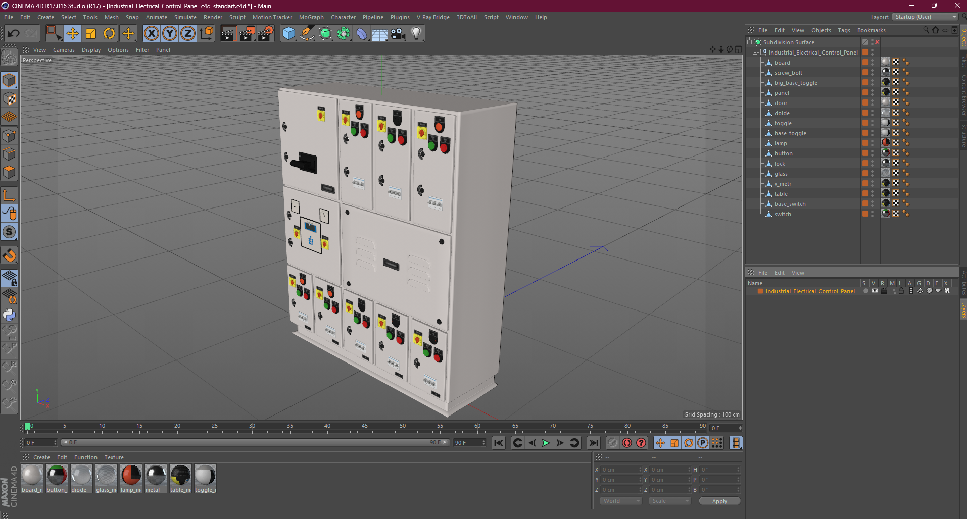 3D model Industrial Electrical Control Panel