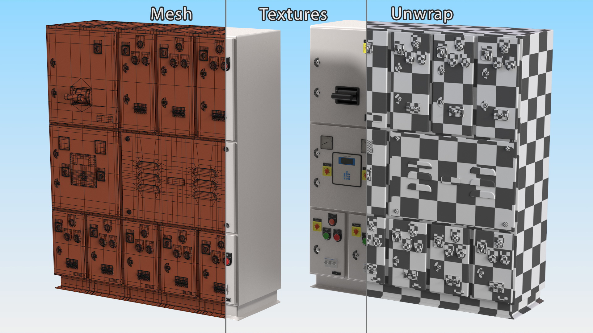 3D model Industrial Electrical Control Panel