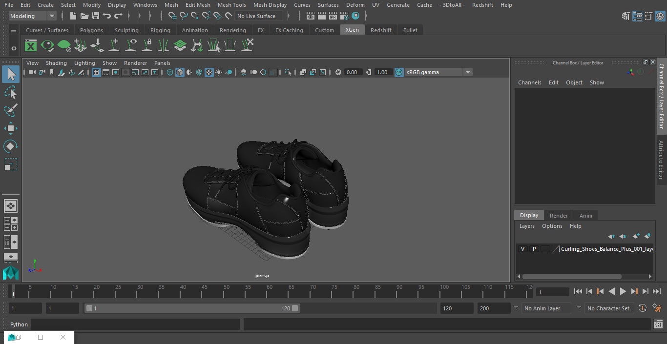 3D Curling Shoes Balance Plus