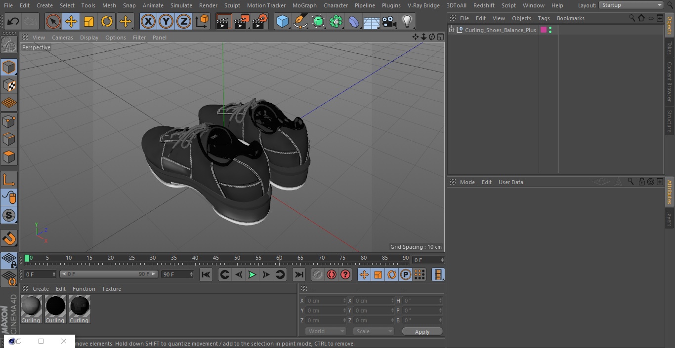 3D Curling Shoes Balance Plus