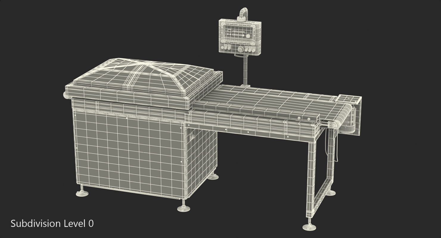 3D Vacuum Packaging Machine with Conveyor model
