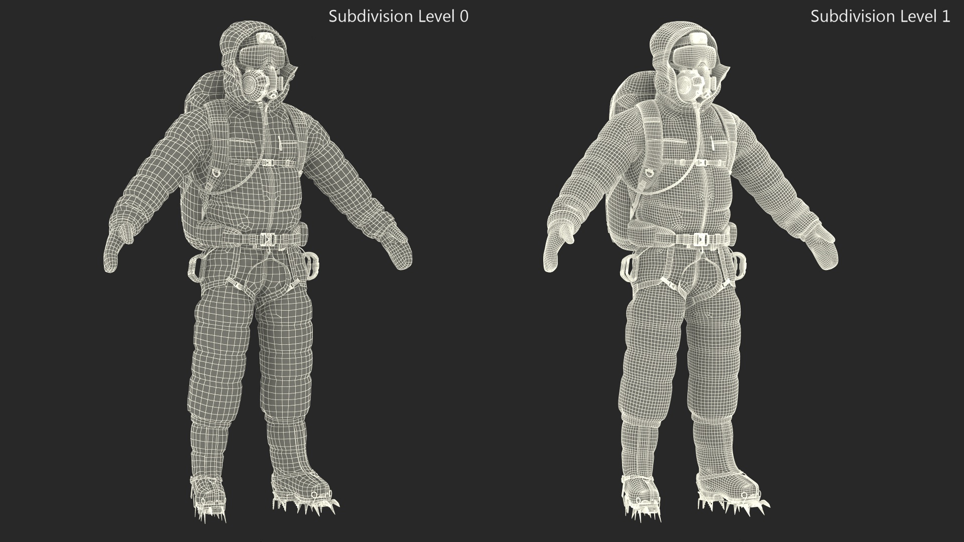 3D Everest Climber Rigged for Cinema 4D