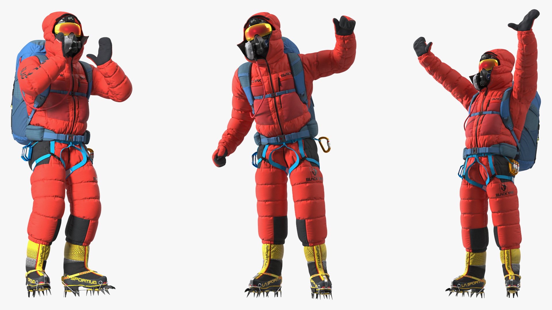 3D Everest Climber Rigged for Cinema 4D