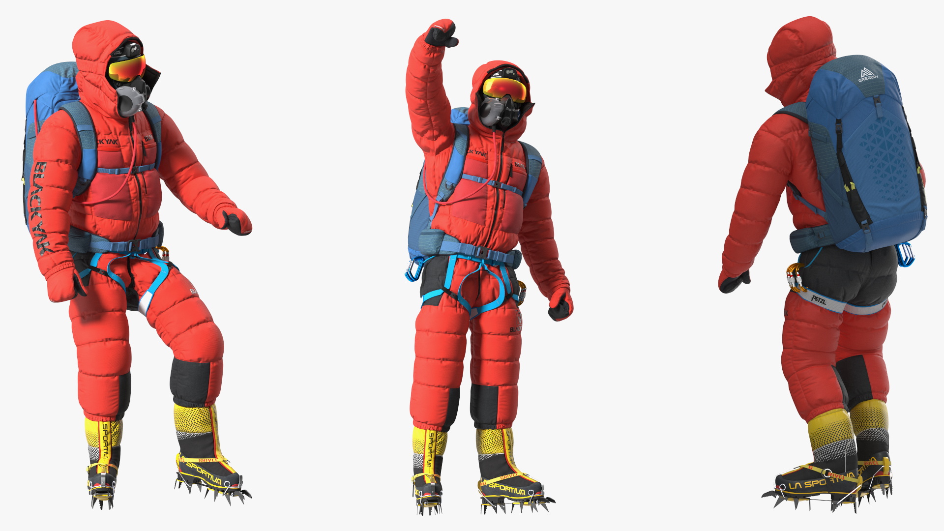 3D Everest Climber Rigged for Cinema 4D