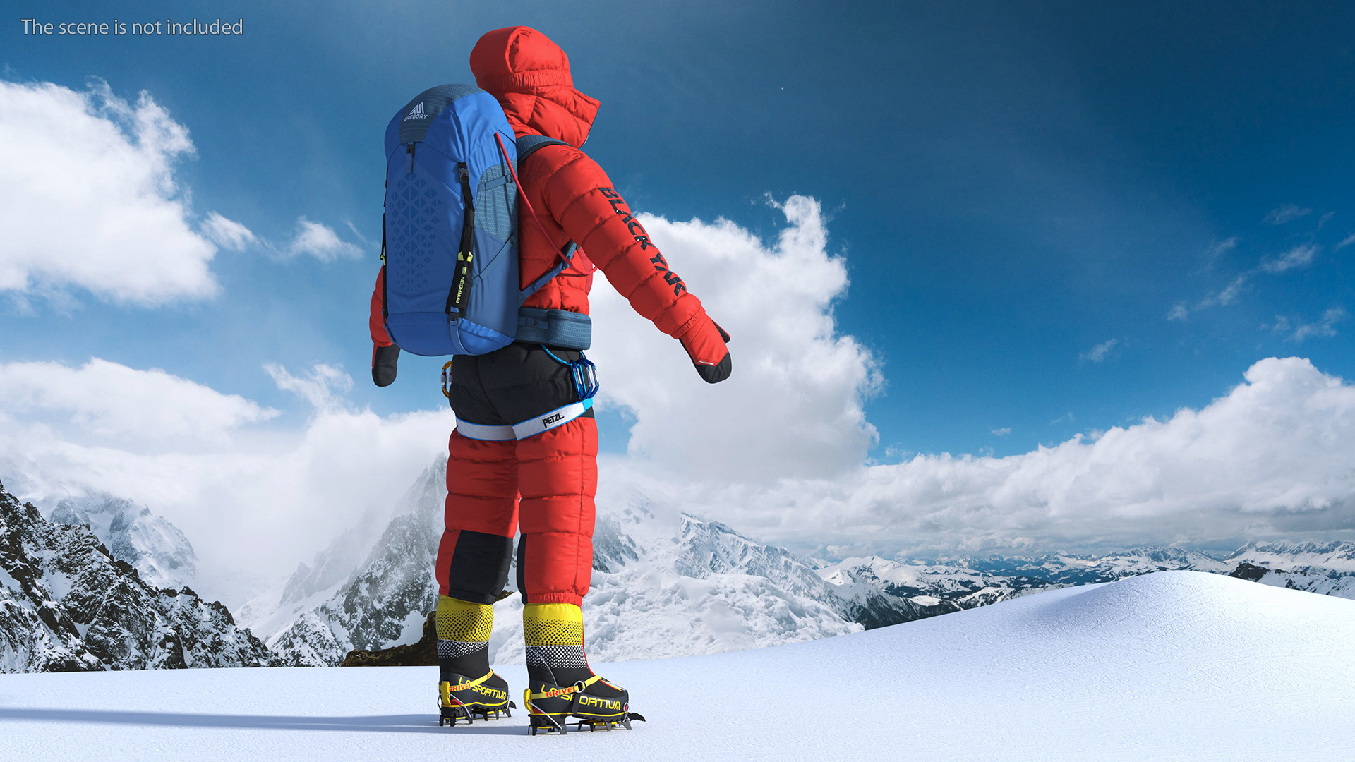 3D Everest Climber Rigged for Cinema 4D
