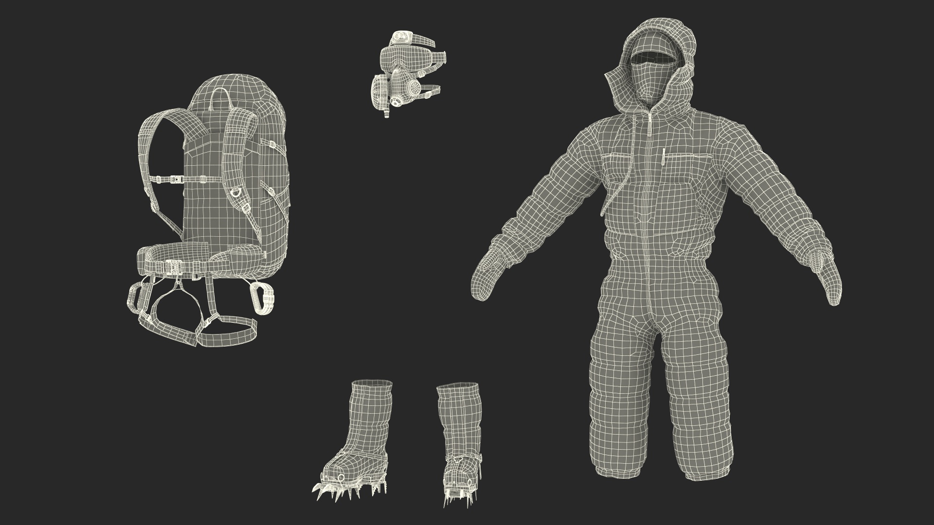 3D Everest Climber Rigged for Cinema 4D