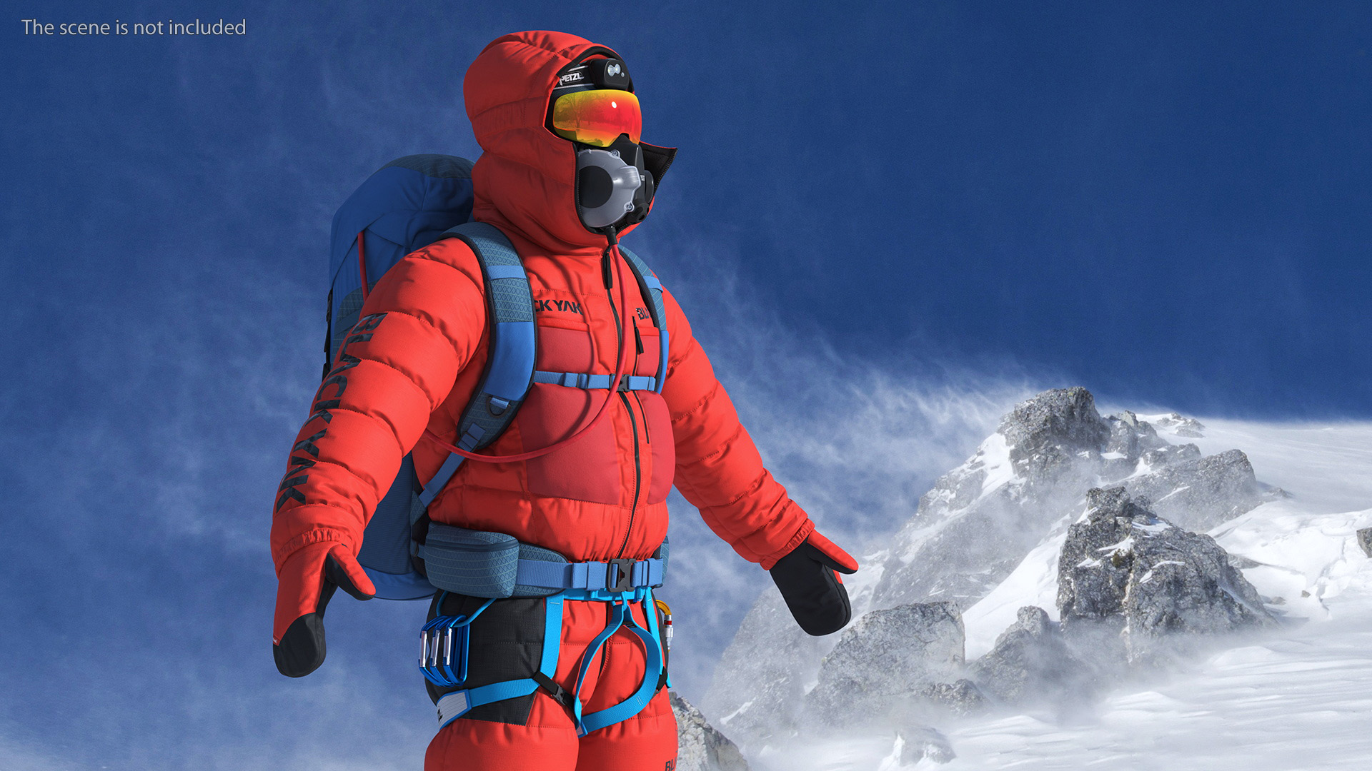 3D Everest Climber Rigged for Cinema 4D