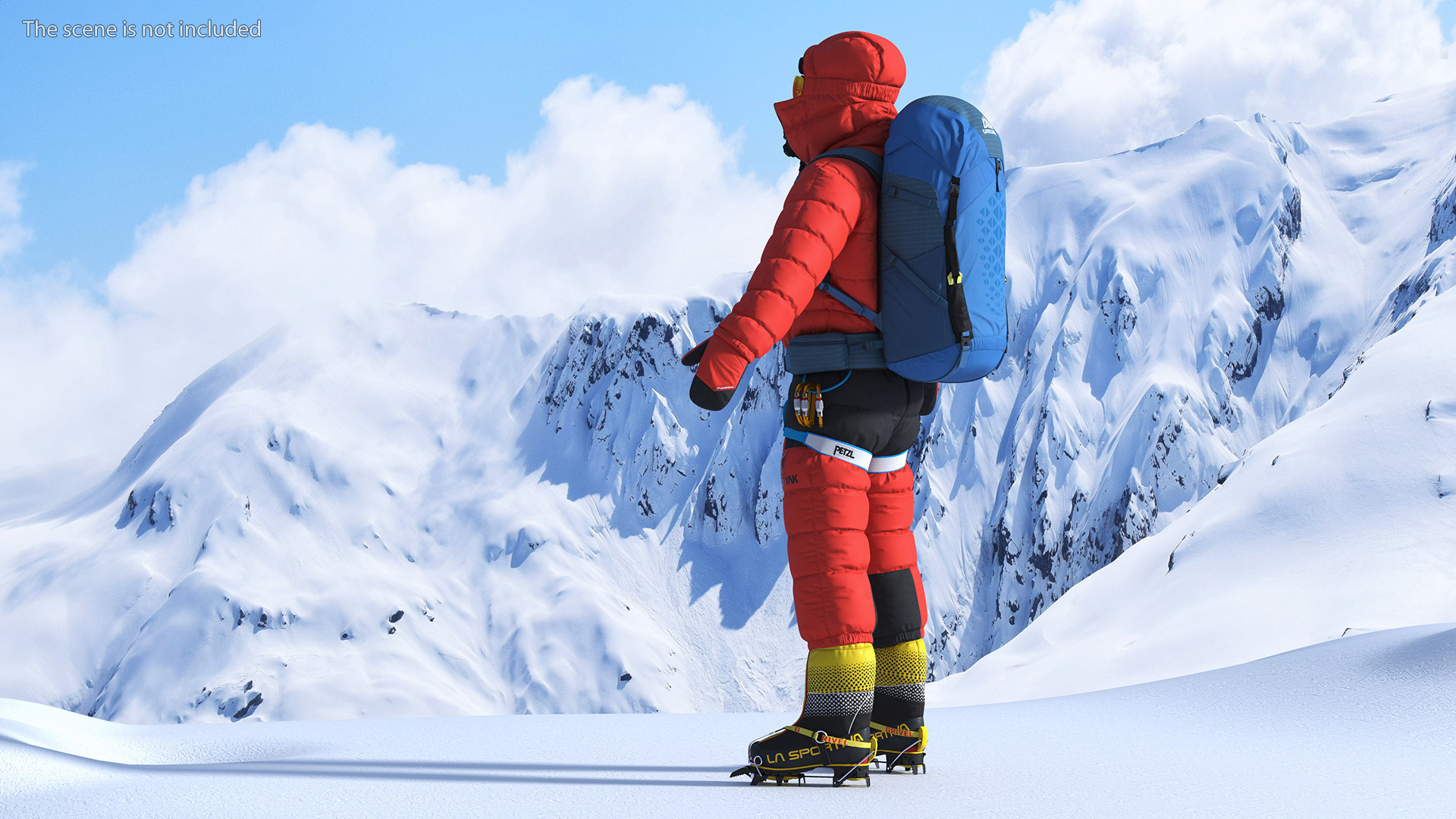 3D Everest Climber Rigged for Cinema 4D