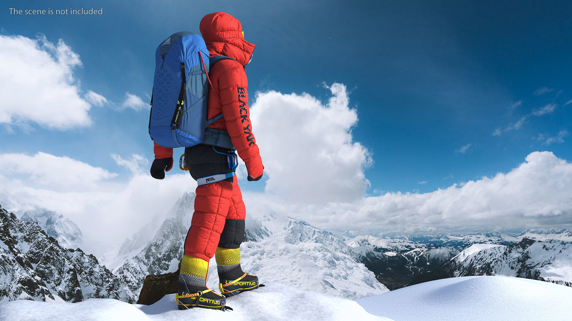 3D Everest Climber Rigged for Cinema 4D
