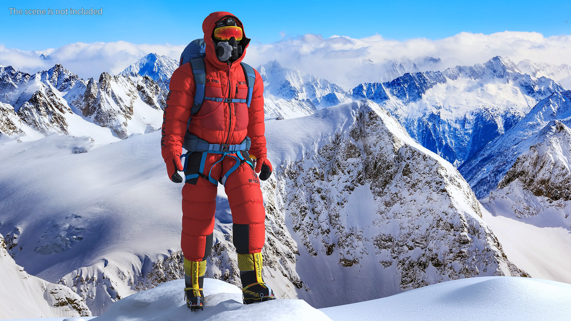 3D Everest Climber Rigged for Cinema 4D