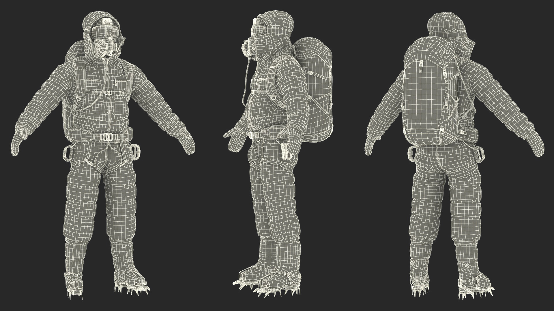 3D Everest Climber Rigged for Cinema 4D