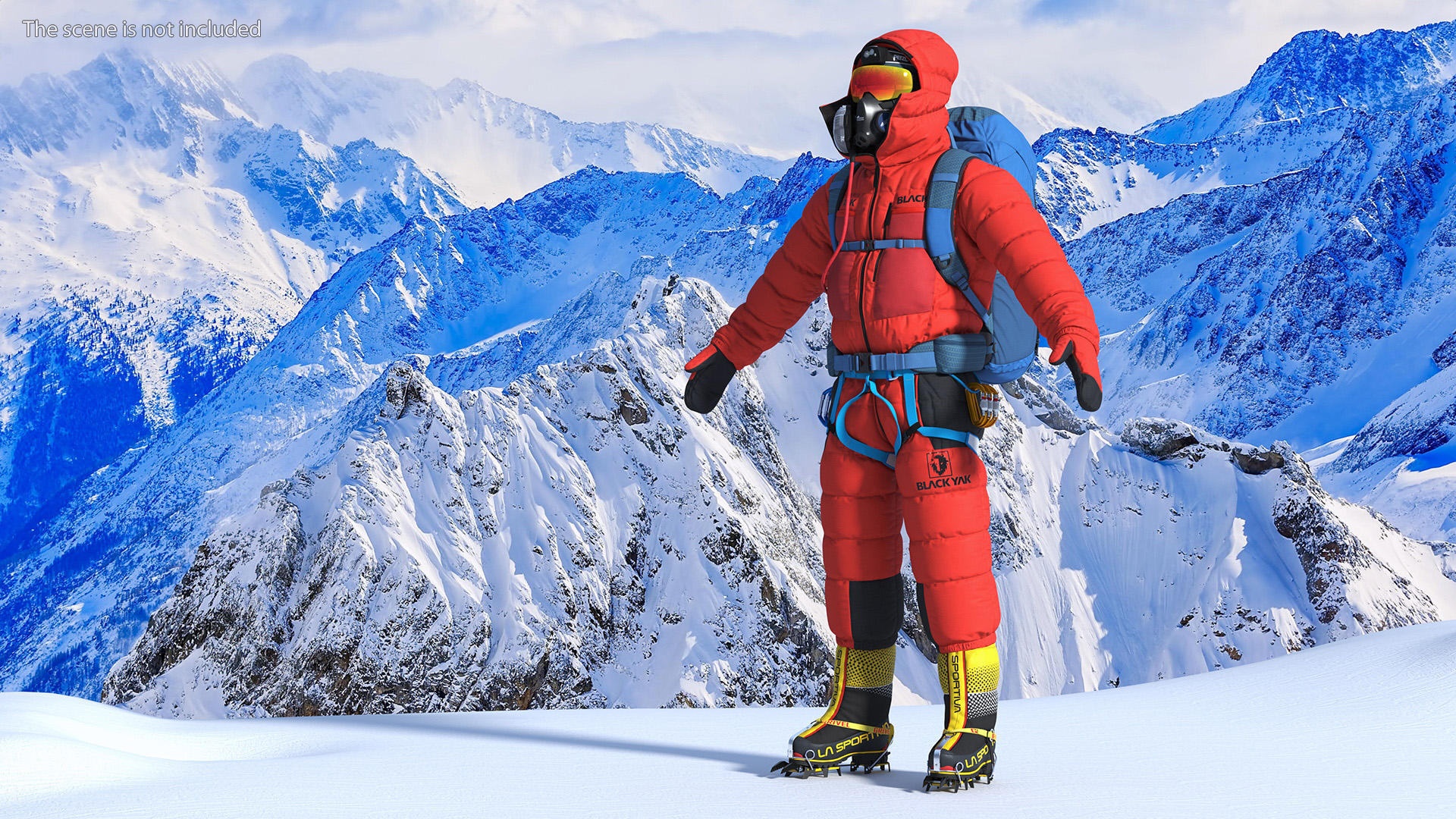3D Everest Climber Rigged for Cinema 4D