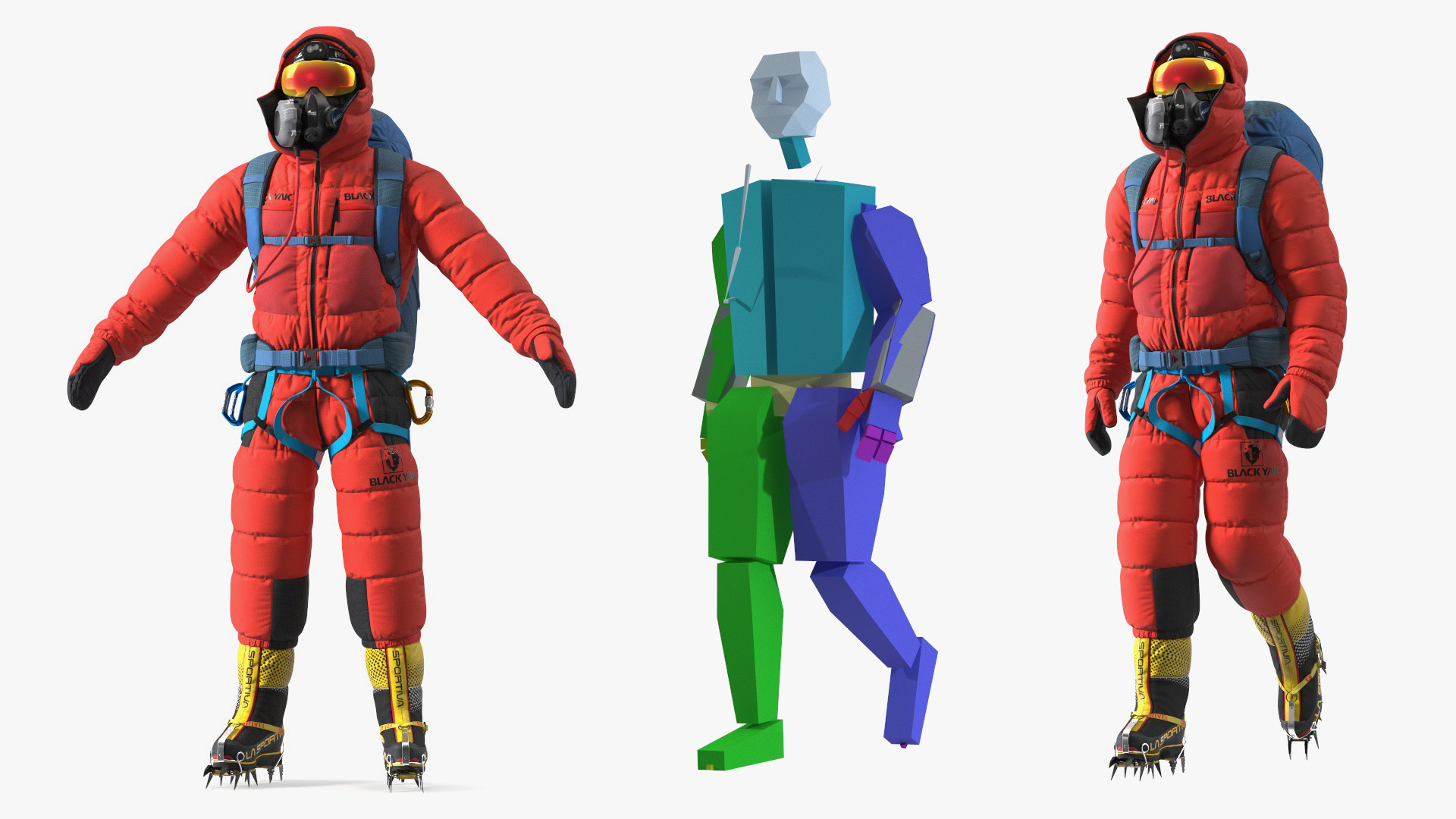 3D Everest Climber Rigged for Cinema 4D