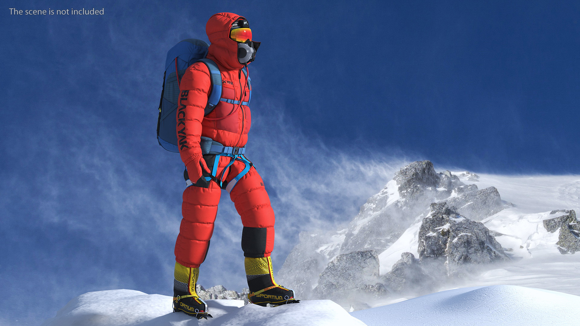 3D Everest Climber Rigged for Cinema 4D