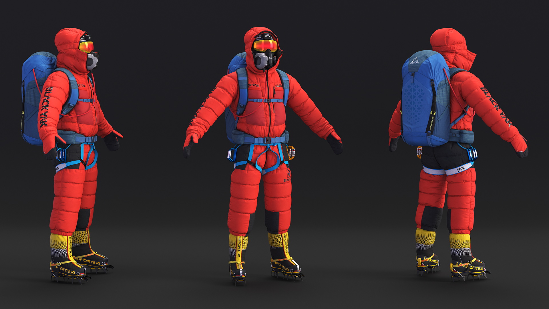 3D Everest Climber Rigged for Cinema 4D