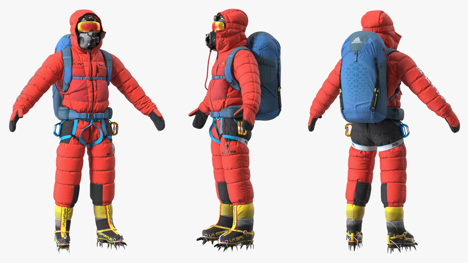 3D Everest Climber Rigged for Cinema 4D