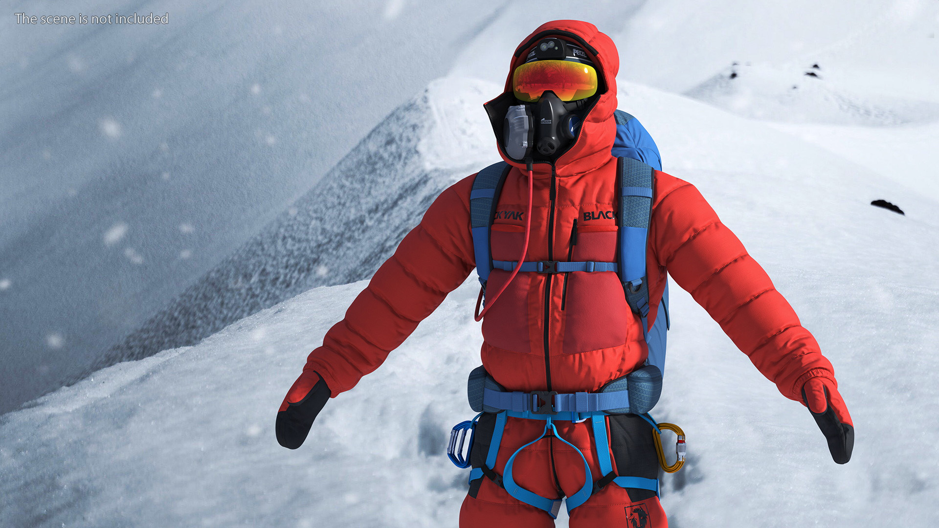 3D Everest Climber Rigged for Cinema 4D