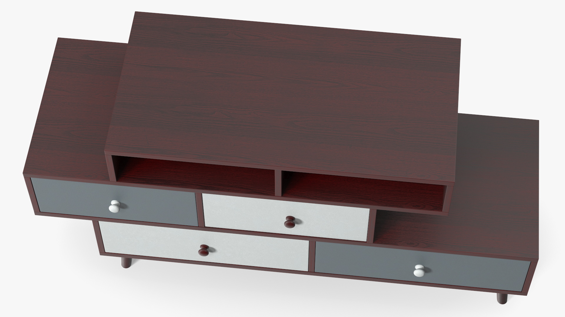 Irvine Sideboard Dark Brown 3D