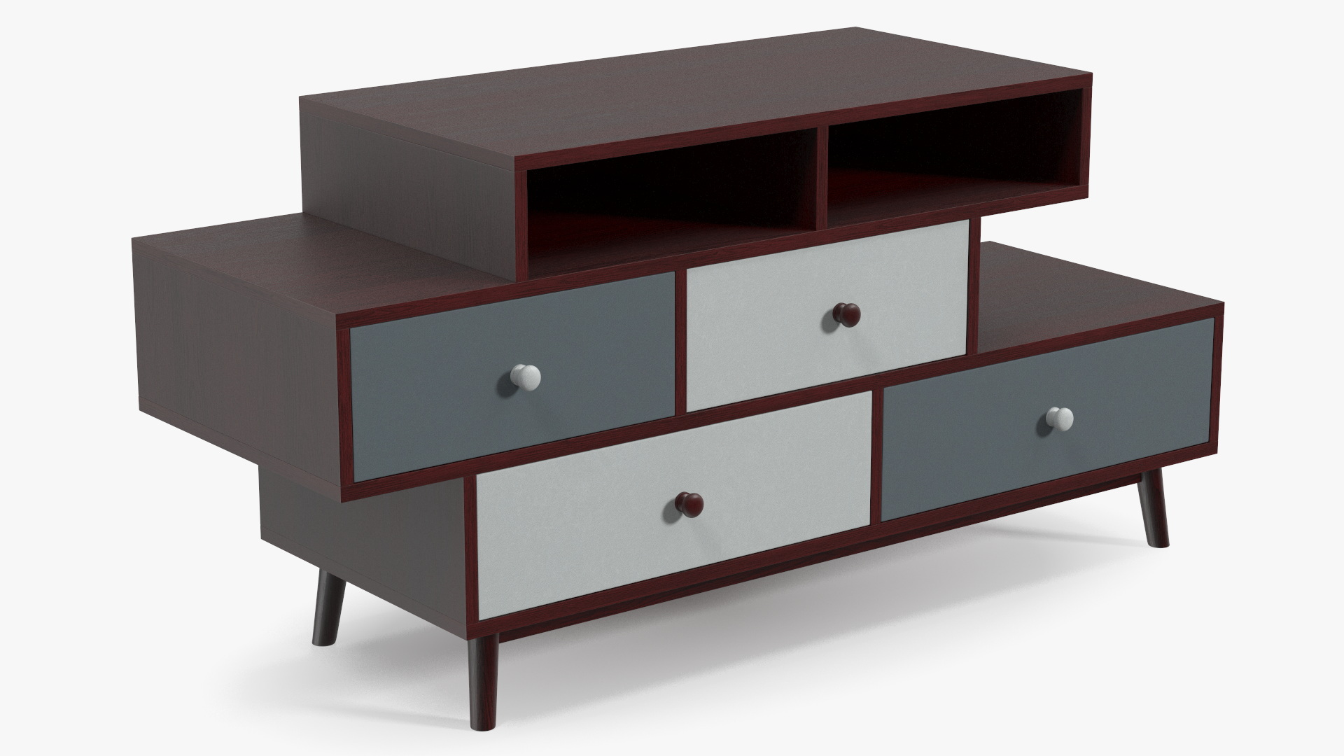 Irvine Sideboard Dark Brown 3D